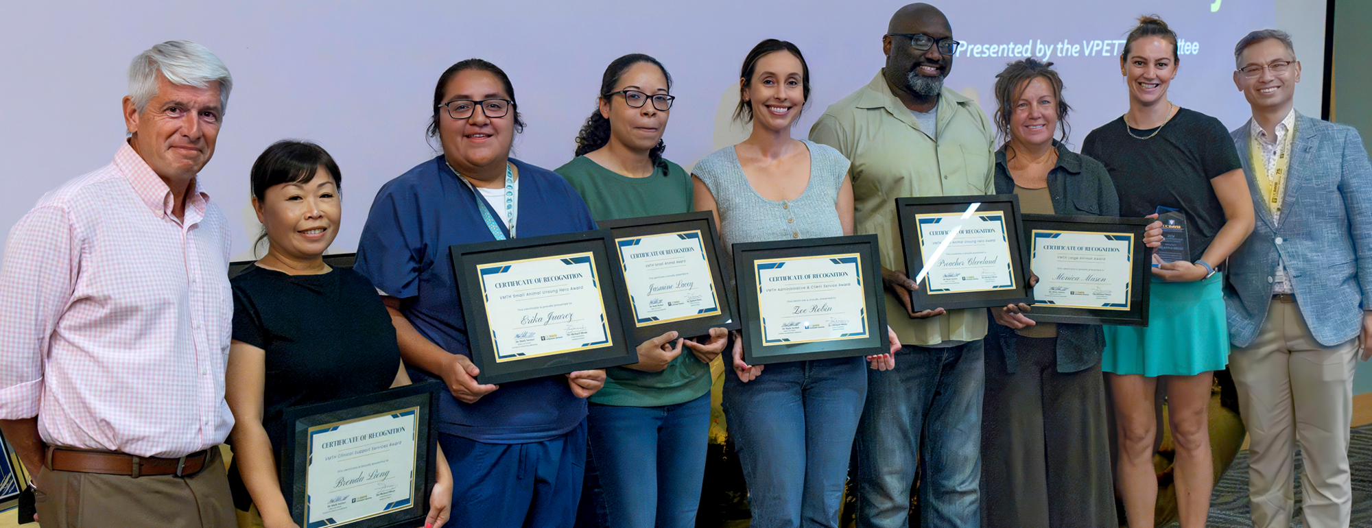 Staff Excellence award recipient group